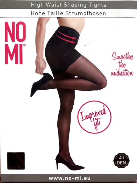 no-mi invisible high waist shaping tights 40 denier black