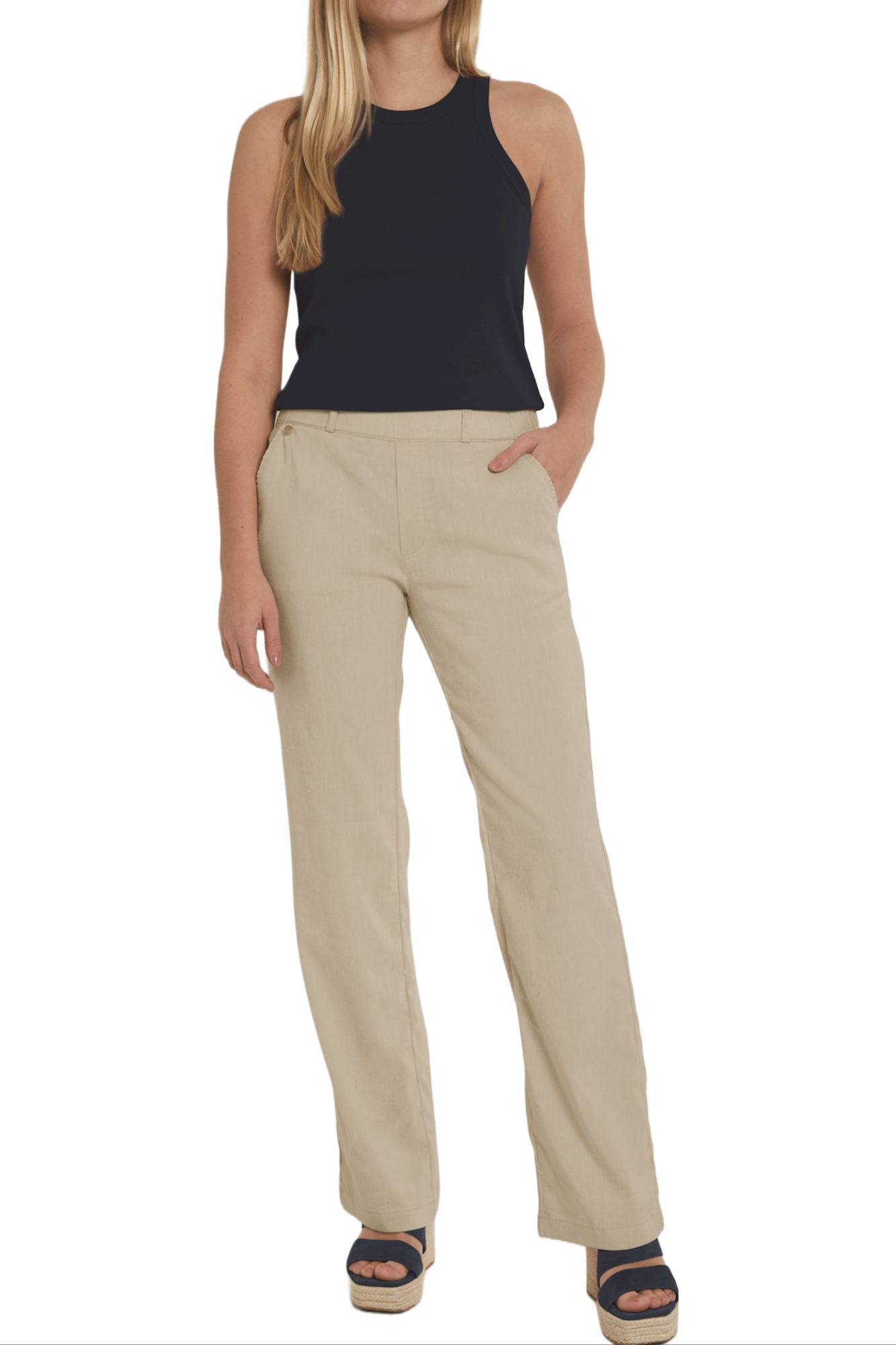 Para-Mi | Broek | Hannah | Linen | Silver Green