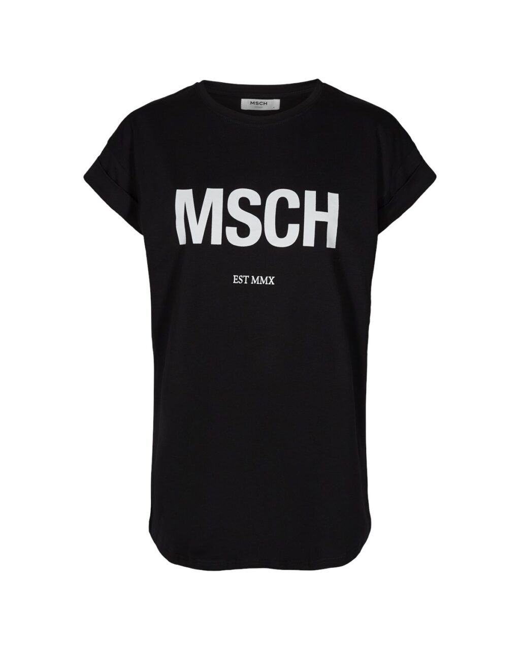 t-shirt alva organic black white msch