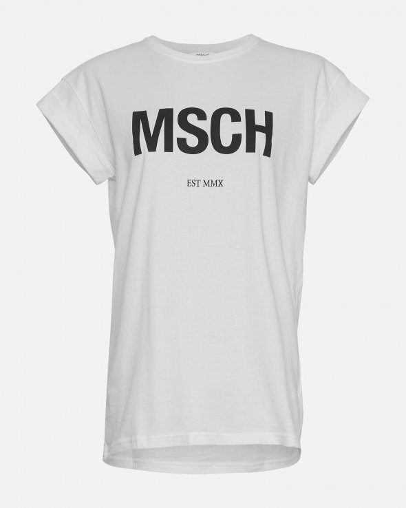 t-shirt alva white black msch